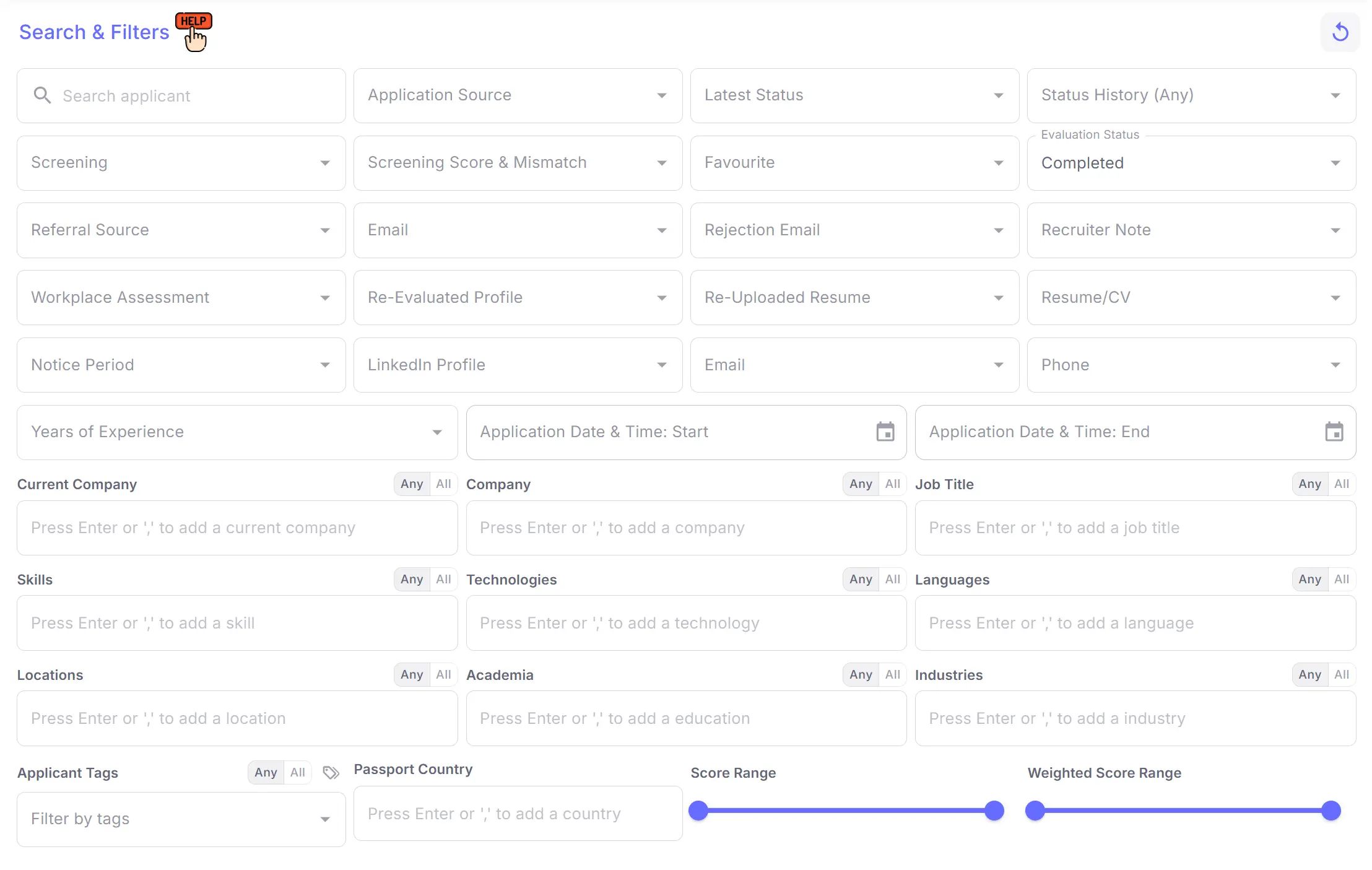 Advanced candidate filtering layer used after initial evaluation to refine shortlist relevance